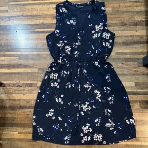 41 Hawthorn Womens‎ Blus M Claria Tie Waist Dress  Floral Print Sleeveless Dress